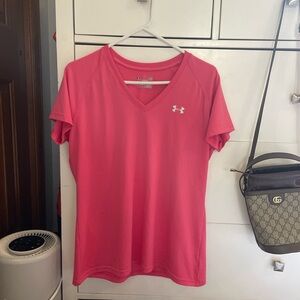 Under Armour Women's Pink V-Neck Top